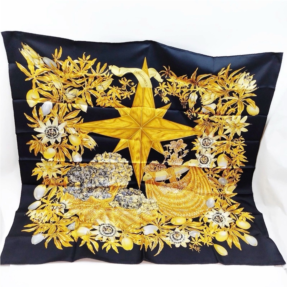 Elegant Black and Gold Scarf